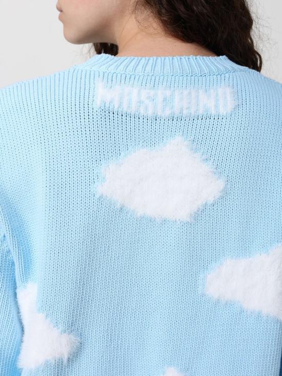 26SS 모스키노 스웨터 09360507 0888 Gnawed Blue - MOSCHINO