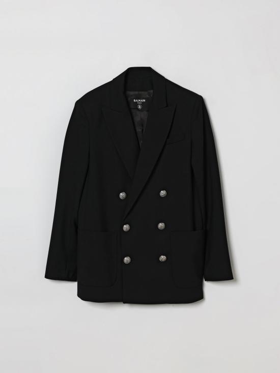 26SS [키즈] 발망 캐주얼 자켓 BX2A04I0196 930OR Black