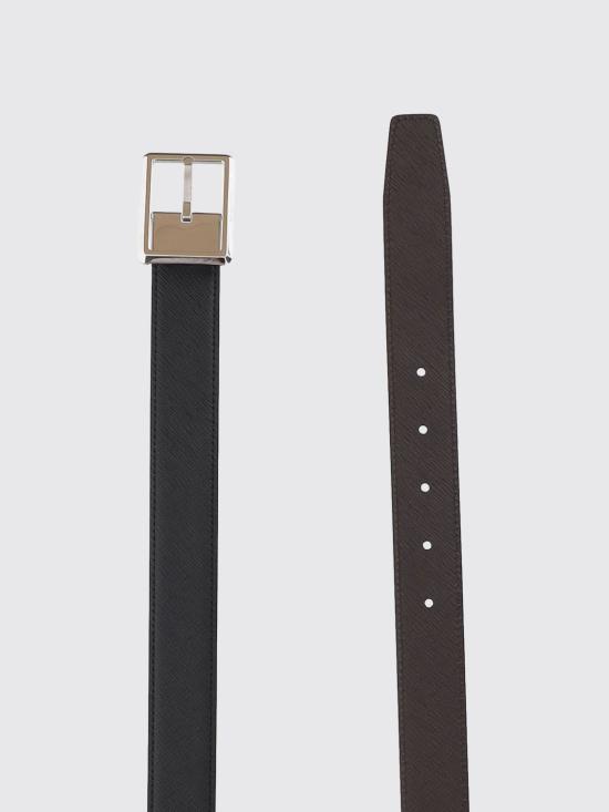 26SS 몽블랑 가죽 벨트 222193 BLACK EBONY Orange - MONTBLANC