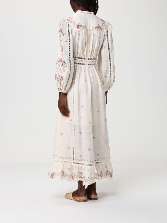 26SS 짐머만 롱 원피스 5372DRS264 CPKR Yellow Cream - ZIMMERMANN