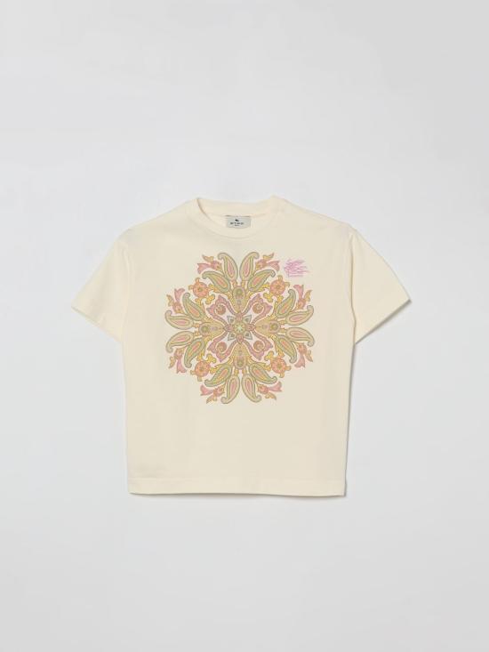 26SS [키즈] 에트로 티셔츠 GY8P51Z3672 102RS Ivory