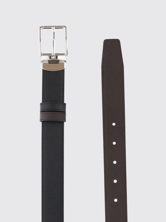 26SS 몽블랑 가죽 벨트 222359 BLACK EBONY Red - MONTBLANC