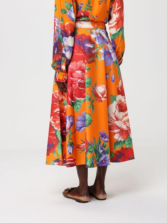 26SS 모스키노 롱 스커트 01020565 1124 Orange - MOSCHINO