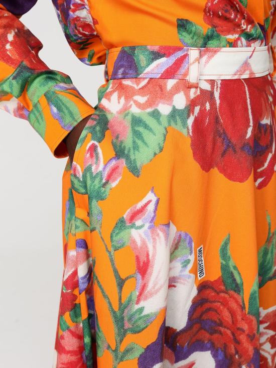 26SS 모스키노 롱 스커트 01020565 1124 Orange - MOSCHINO