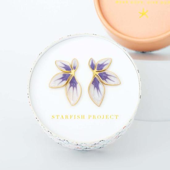  스타피쉬 프로젝트 이어링 플로리쉬 라벤더 잎 귀걸이 - STARFISH PROJECT