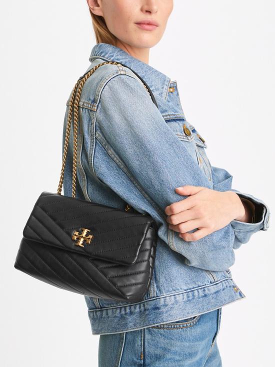 26FW 토리버치 키라 쉐브론 스몰 컨버터블 숄더백 90452 001 BLACK - TORY BURCH