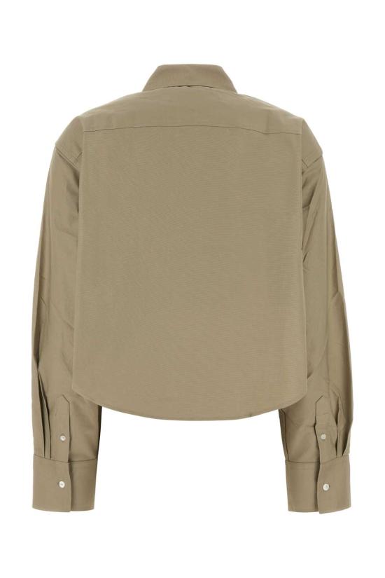 26SS 아미 톤온톤 하트 로고 크롭 오버사이즈 셔츠 FSH770CO0210 A036 Grey - AMI