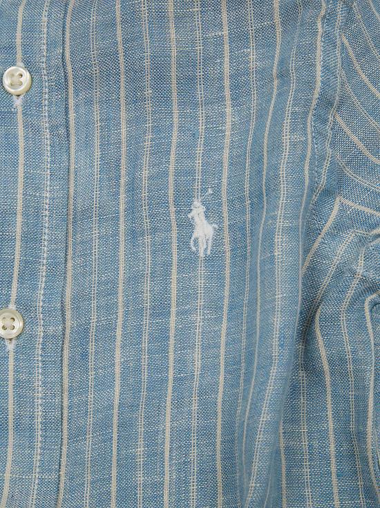 26SS [키즈] 랄프 로렌 셔츠 323A13343 002 BLUE CREAM - RALPH LAUREN