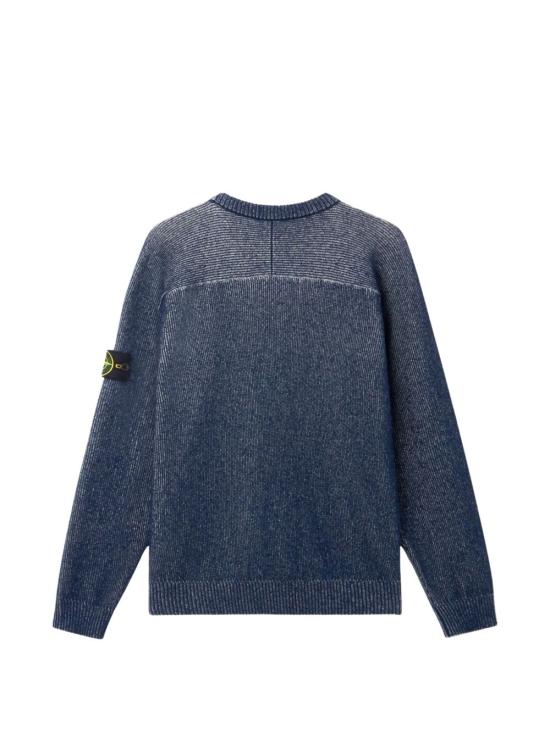 26SS 스톤 아일랜드 플래팅 립 코튼 부클 루즈핏 크루넥 점퍼 L1S155100033S0N12V0M20 BLUE MELANGE DOM - STONE ISLAND