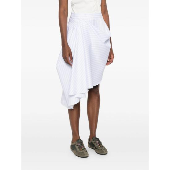 26SS JW앤더슨 미디 스커트 SK0206 PG1892 023 WHITE BLUE - JW ANDERSON