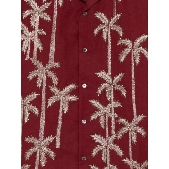 26SS 바지스트 긴팔 셔츠 SR11096 PALM GROOV BURGU RED - BAZISZT