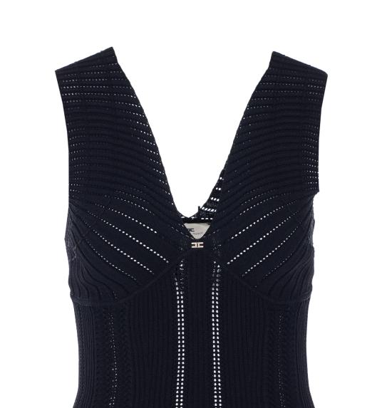 26SS 엘리자베타프랜치 미디 원피스 AM36B62E2 110 Black - ELISABETTA FRANCHI