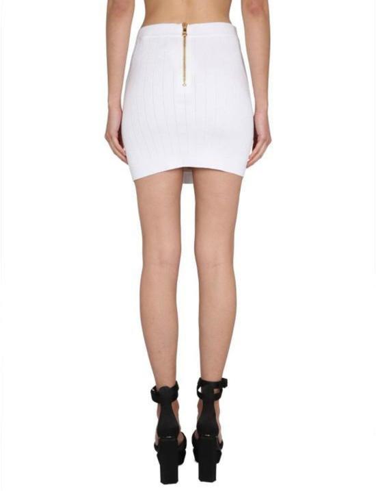  발망 숏 스커트 BF1LB290KB070FA WHITE - BALMAIN