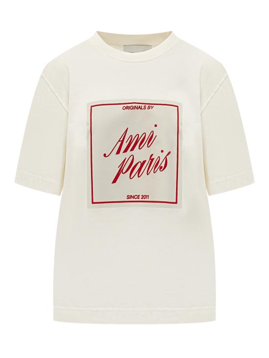 26SS 아미 반팔 티셔츠 UTS385726 136 WHITE NATURAL