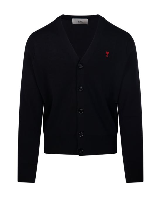 26SS 아미 ADC 울 V넥 가디건 HKC361 001 009 BLACK RED