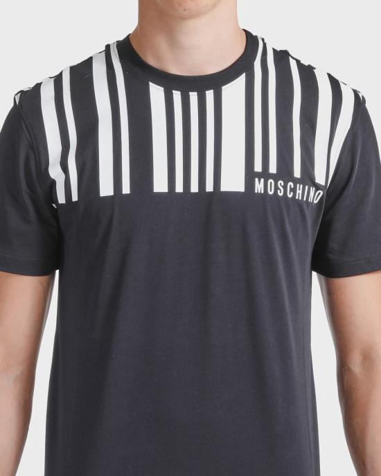 26SS 모스키노 반팔 티셔츠 0712 5241 1555 NERO BIANCO - MOSCHINO