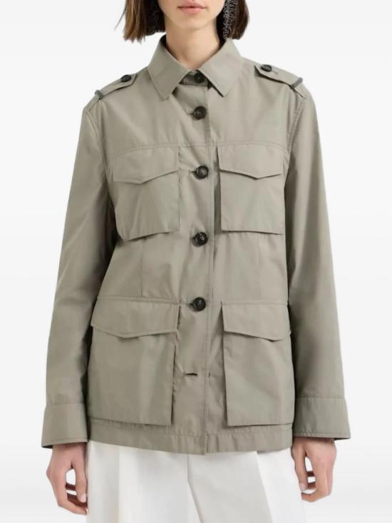 26SS 브루넬로 쿠치넬리 모닐레 테크노 코튼 경량 자켓 MR4577856 C6540 Beige - BRUNELLO CUCINELLI