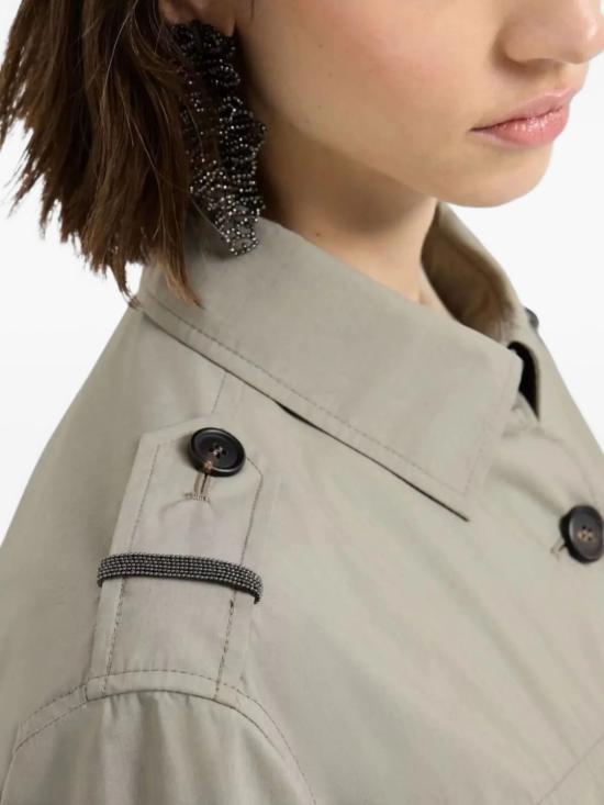 26SS 브루넬로 쿠치넬리 모닐레 테크노 코튼 경량 자켓 MR4577856 C6540 Beige - BRUNELLO CUCINELLI