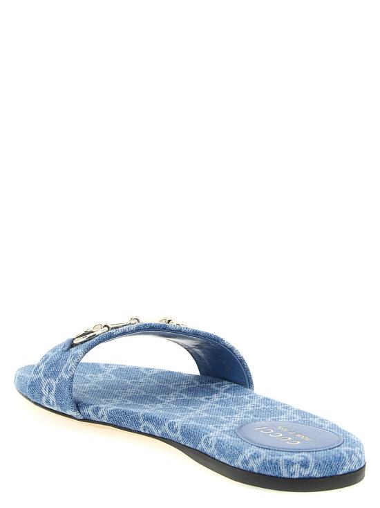 26SS 구찌 홀스빗 슬라이드 샌들 835828FAFGT4746 Light Blue - GUCCI