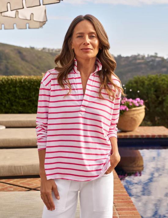  프랭크 앤 에일린 긴팔 티셔츠 프랭크 앤 일린 패트릭 포포버 헨리 탑