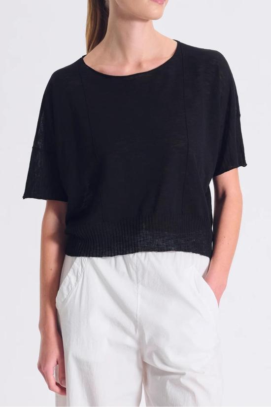  Transit Par Such 반팔 티셔츠 트랜짓 파 서치 SS 니트 탑 블랙