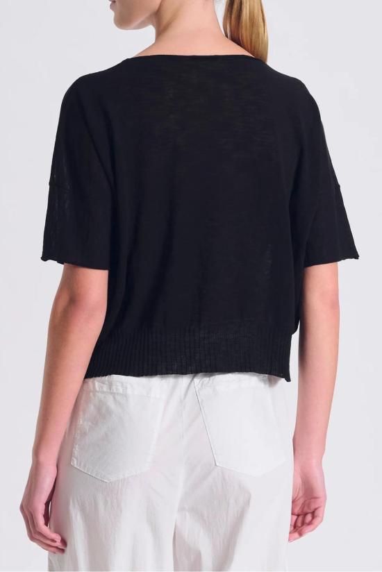  Transit Par Such 반팔 티셔츠 트랜짓 파 서치 SS 니트 탑 블랙 - OTHER BRANDS