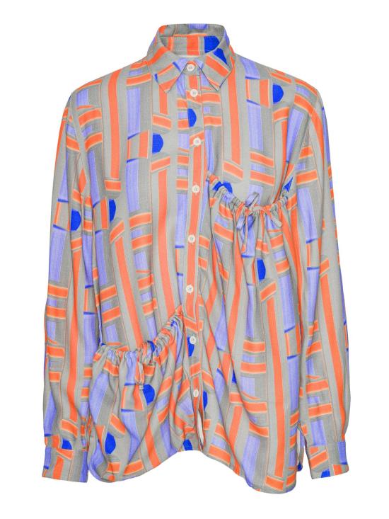  헨릭 빕스코브 셔츠 Henrik Vibskov 스트링 셔츠 페인티드 스트라이프