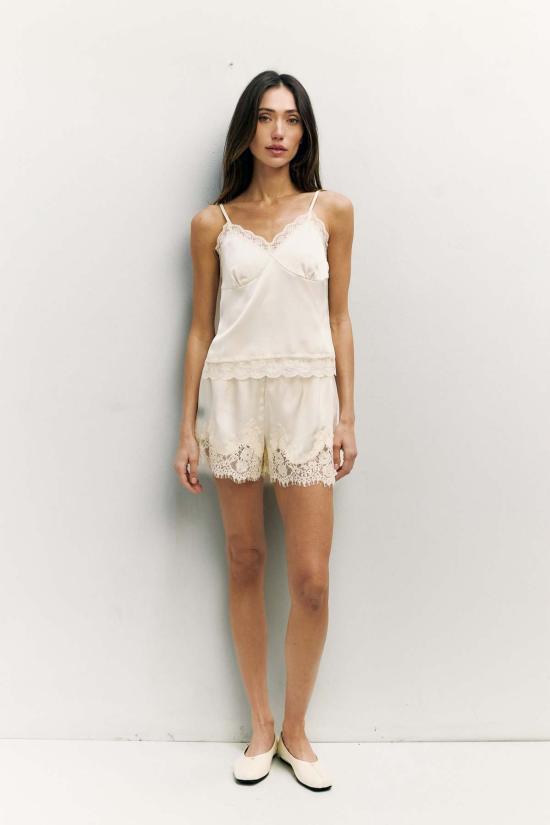  아잘레아 민소매 티셔츠 조세핀 레이스 트림 탱크탑 - AZALEA