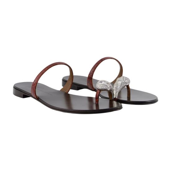 26SS 쥬세페자노티 플랫 슈즈 I500000 005 brown - GIUSEPPE ZANOTTI