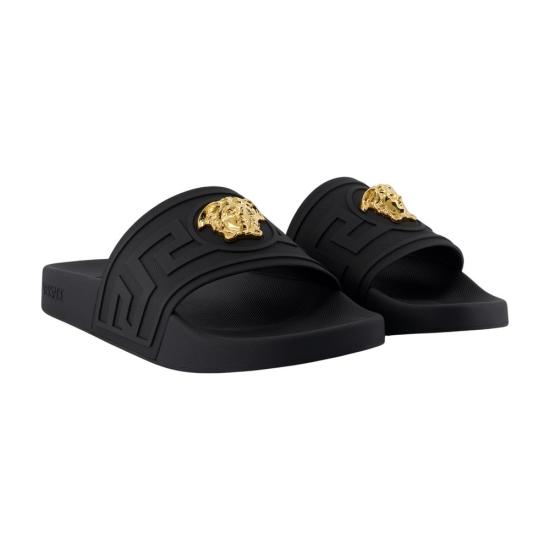 26SS 베르사체 뮬/슬리퍼 1020535 1A15481 1B00V black - VERSACE