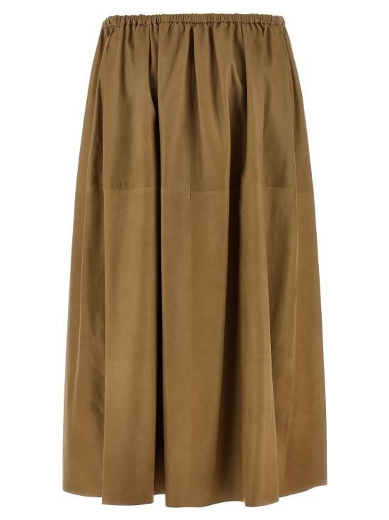 26SS 오라리 미디 스커트 A26SS03CBKHAKIBEIGE Beige - AURALEE