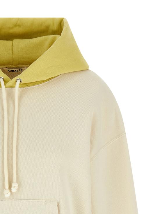 26SS 오라리 후드 티셔츠 A26SP05TUSMOKYWHITELIGHTYELLOW Beige - AURALEE