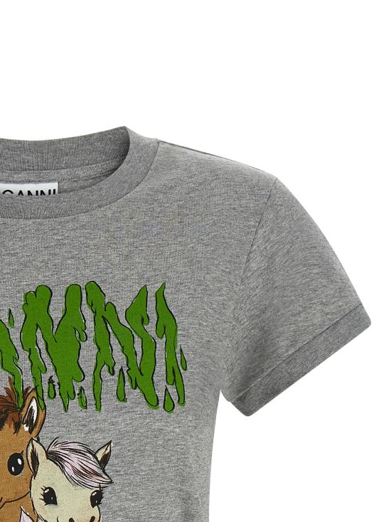 26SS 가니 반팔 티셔츠 A1050053920 Gray - GANNI