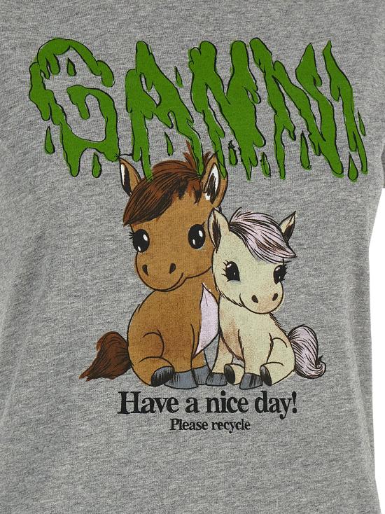 26SS 가니 반팔 티셔츠 A1050053920 Gray - GANNI