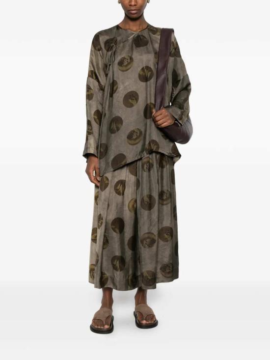 26SS 우마 왕 숏 스커트 UP2001 UW086 Grey brown - UMA WANG