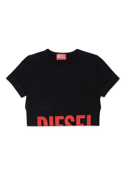 26SS [키즈] 디젤 티셔츠 J02581KYA0L K900 BLACK