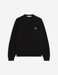 26SS 메종키츠네 폭스 헤드 메리노 레귤러 가디건 PM00501KT1181 P199 BLACK