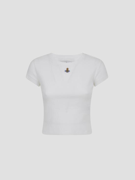 26SS 비비안웨스트우드 베이비 페루 티셔츠 1G010019J009C A401 WHITE