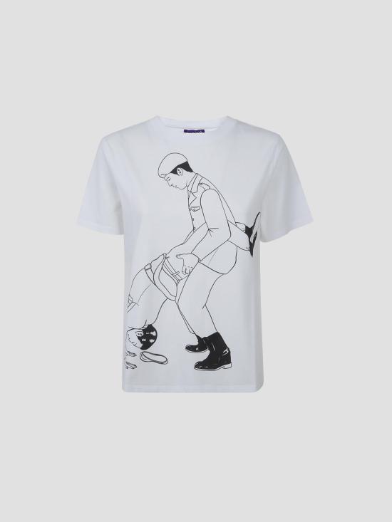 26SS 장 폴 고티에 반팔 티셔츠 2602UTO491J032 0100 WHITE BLACK