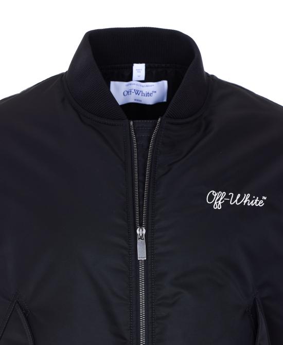 26SS 오프화이트 봄버 자켓 OMEH05EC99FAB002 1001 Black - OFF WHITE