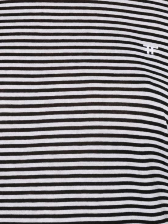 26SS 톰포드 반팔 티셔츠 TSJ630JEX187 NWA BLACK WHITE - TOMFORD