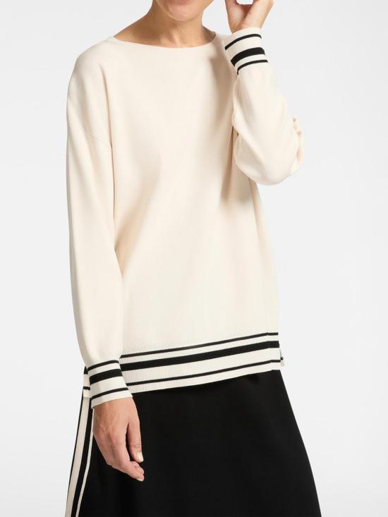 25FW 엘레나미로 긴팔 티셔츠 M453Z000581N0A2 White - ELENA MIRÒ