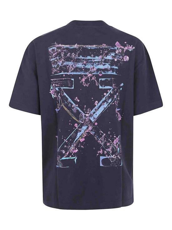 26SS 오프화이트 반팔 티셔츠 OWAA089S26JER0064901 Blue - OFF WHITE