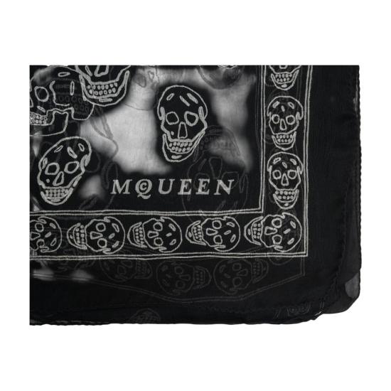 26SS 알렉산더 맥퀸 머플러/스카프 8575553052Q1078 black - ALEXANDER MCQUEEN