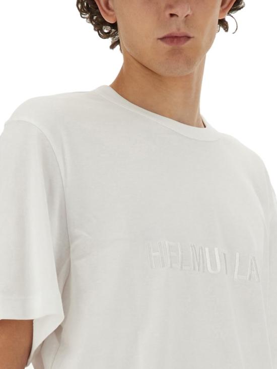 25SS 헬무트랭 로고 티셔츠 O04HM599 100 White - HELMUT LANG