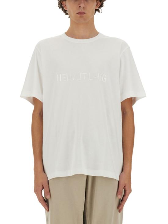 25SS 헬무트랭 로고 티셔츠 O04HM599 100 White