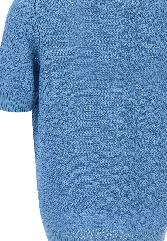 26SS 필리포 드 로렌티스 폴로 티셔츠 PL3MCSK CM7B871 Blue - FILIPPO DE LAURENTIIS