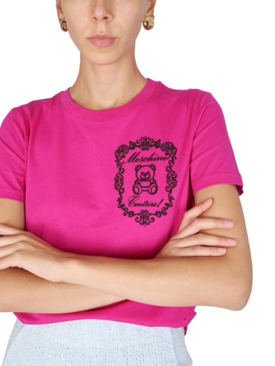  모스키노 반팔 티셔츠 07045541 1244 Pink - MOSCHINO