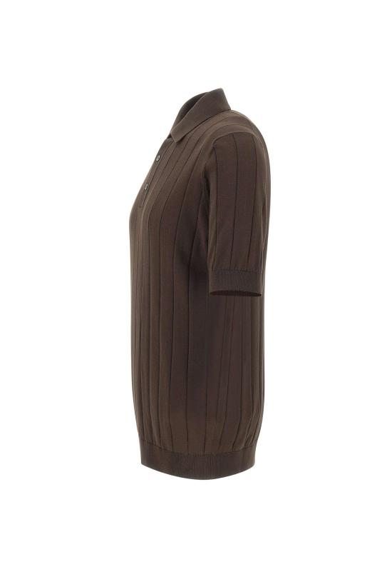 26SS 필리포 드 로렌티스 폴로 티셔츠 PL1MC CR14C190 Brown - FILIPPO DE LAURENTIIS