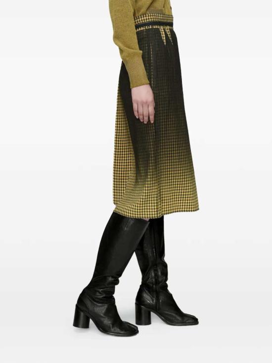 26SS 마르지엘라 미디 스커트 S51ME0053M35711 YELLOW BLACK - MAISON MARGIELA
